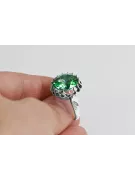 Vintage style Ring Emerald Sterling silver 925 vrc035s